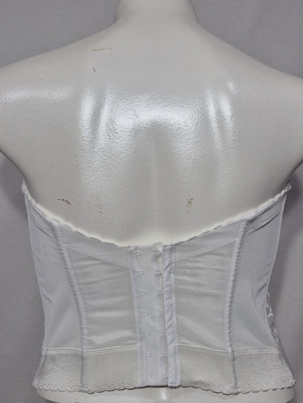42FF US (42F UK) Goddess 689 Lace Longline Bridal Bustier Underwire Bra White - Picture 4 of 7